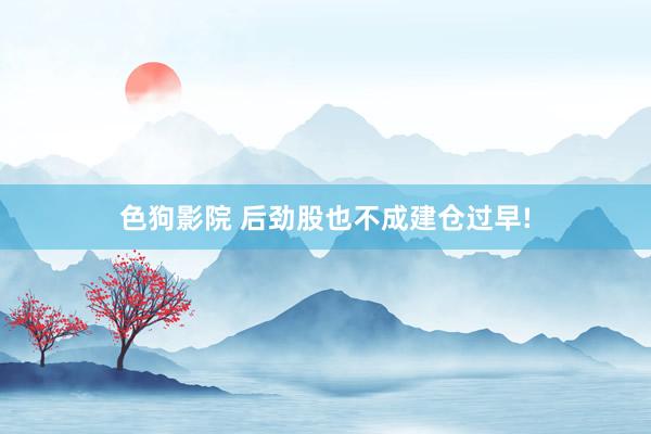色狗影院 后劲股也不成建仓过早!